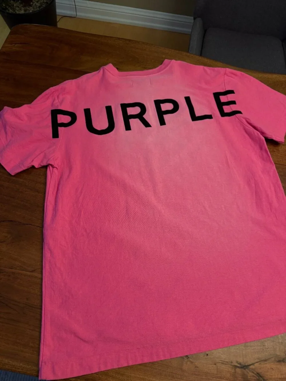 PURPLE Brand - Pink Crepe Cotton T-Shirt XXL